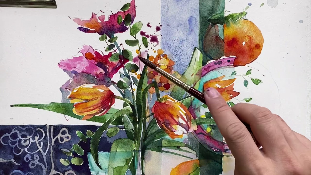 Painting tulips & persimmons (Phase 2)