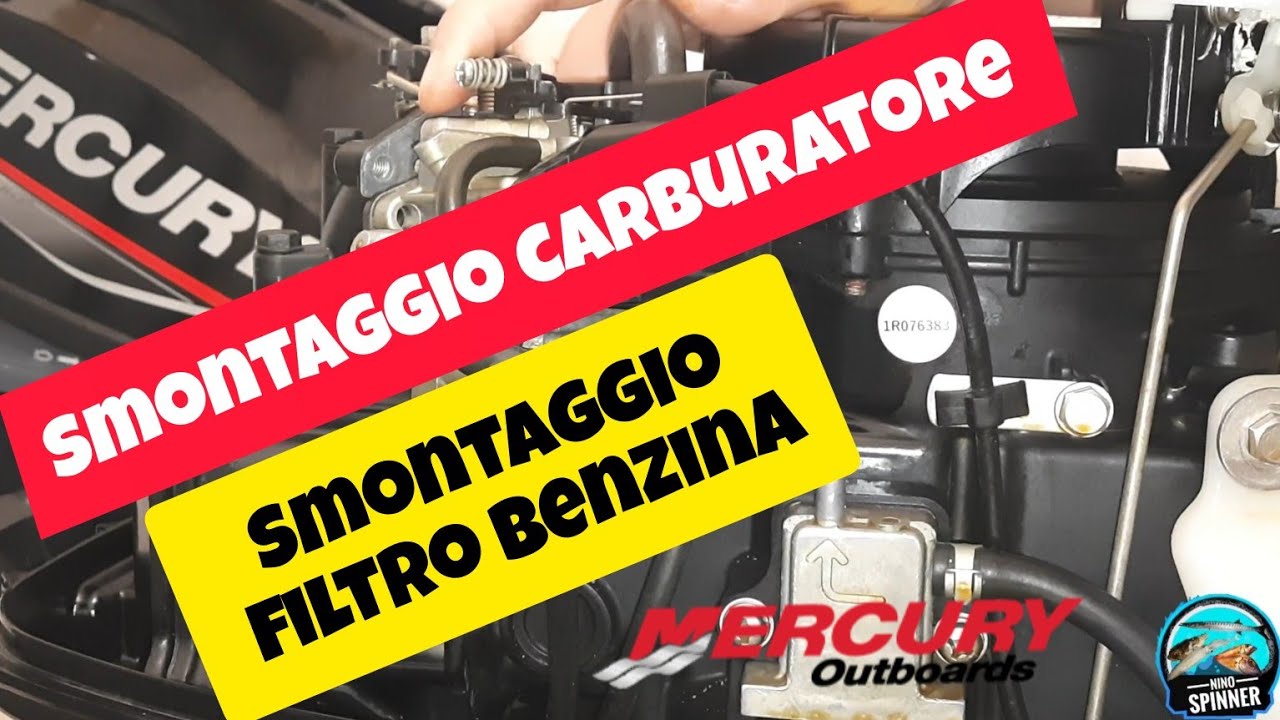 MERCURY 4-5-6 HP - 4 tempi 2023-2025 / SMONTAGGIO CARBURATORE e filtro benzina