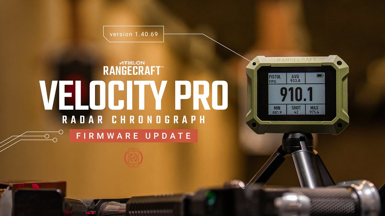 Обновление прошивки для радарного хронографа Rangecraft Velocity PRO | Athlon Optics