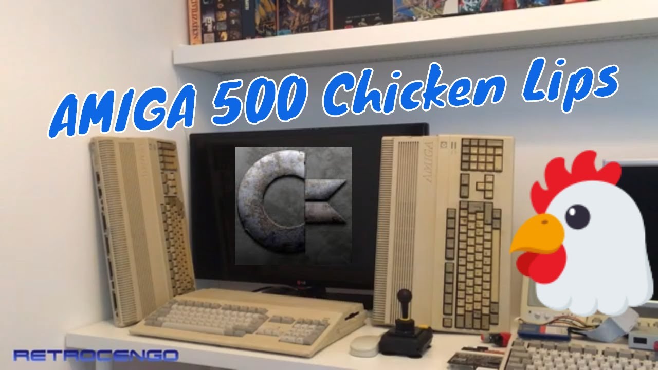 Commodore Amiga 500 with Chicken Lips keyboard
