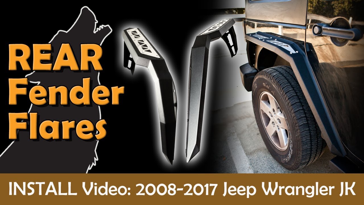 Jeep Wrangler JK Rear Fender Flares Install Video for Nixon Offroad
