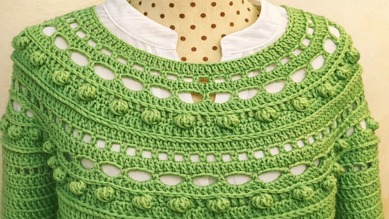 Вязаная крючком блузка ручной работы 🧶 Женственная и универсальная вязаная вещь
