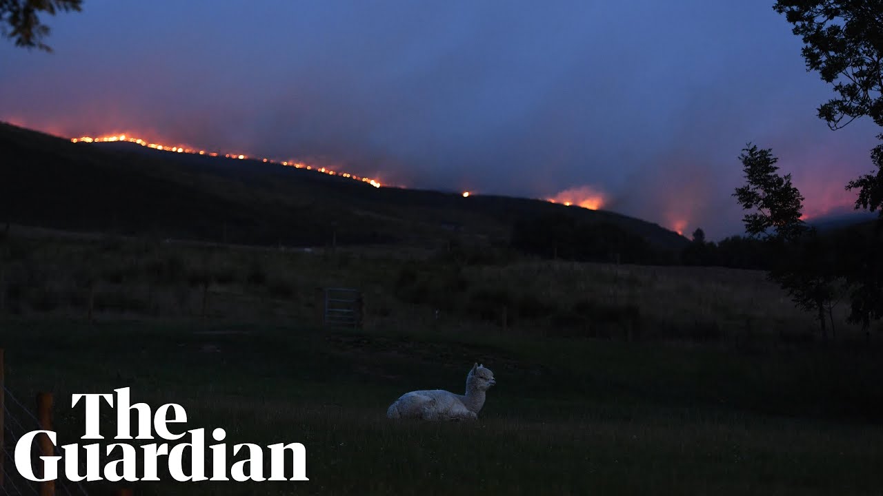 Firefighters tackle Manchester moorland fire