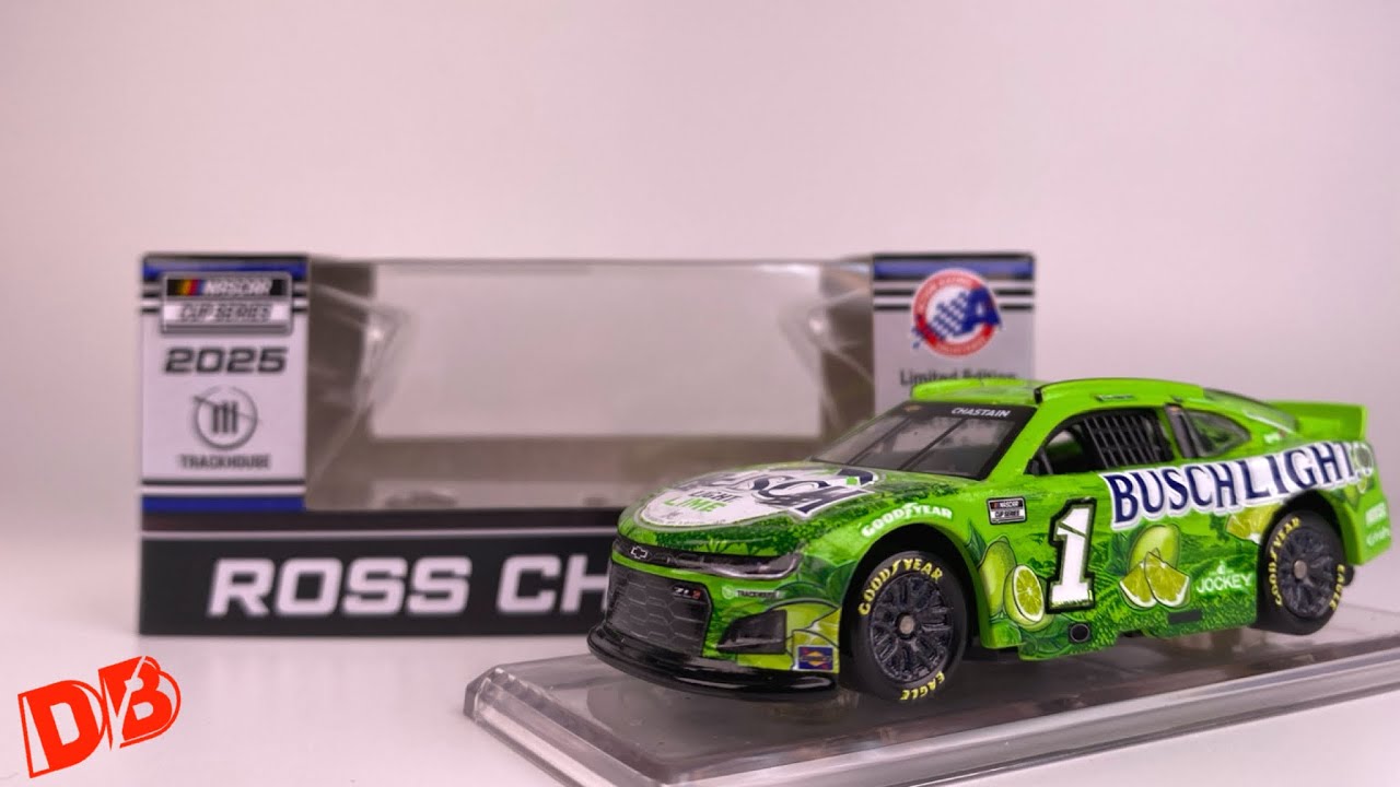 2025 ROSS CHASTAIN BUSCH LIGHT LIME CHEVROLET DIECASTBUFFET NASCAR DIECAST REVIEW 1/64