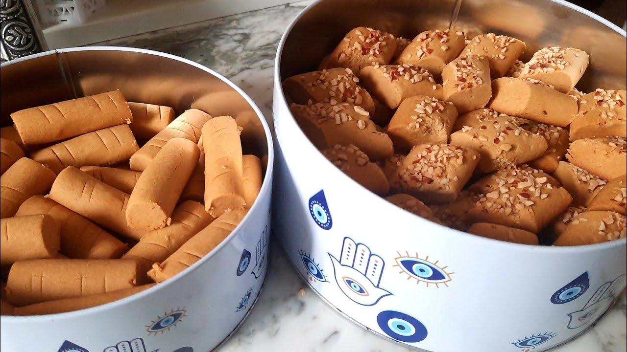 حلويات عيد 2026🌙غريبة حمص تونسية زمنية 😋غريبة حمص صوابع بلاش قمع. 