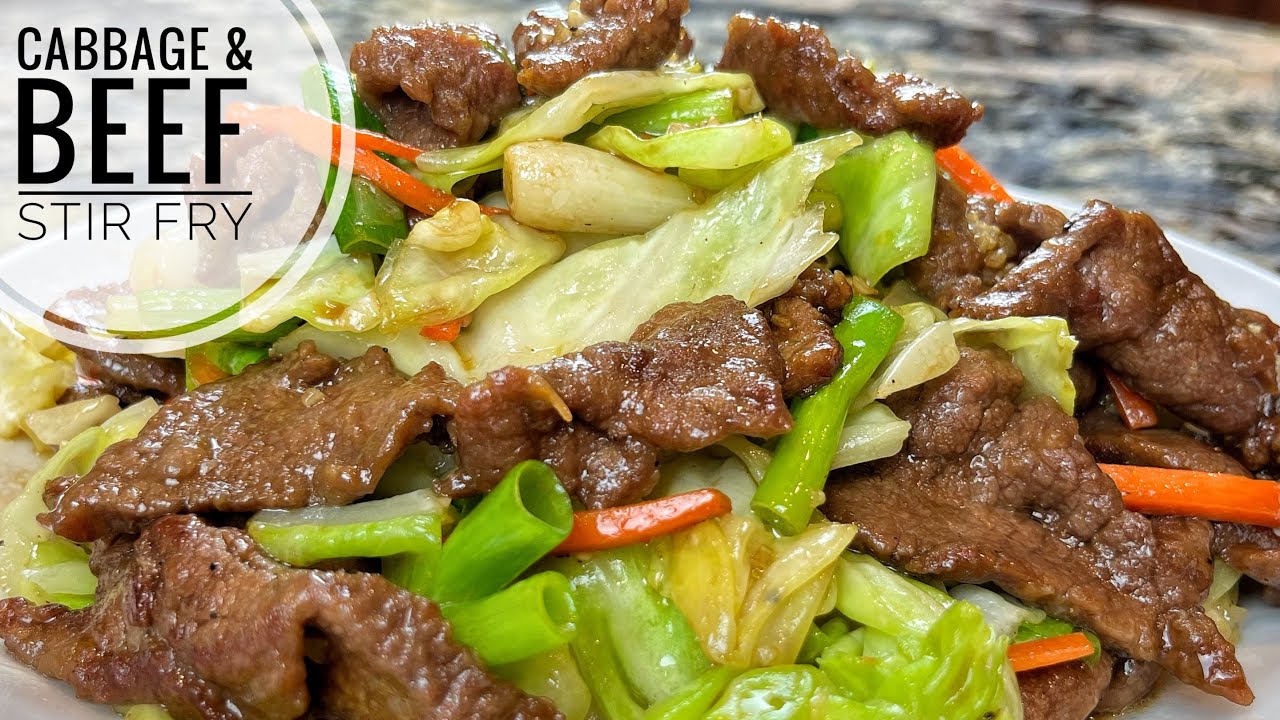 Жареная капуста с говядиной | Нежная и сочная говядина с овощами, жареная без устричного соуса