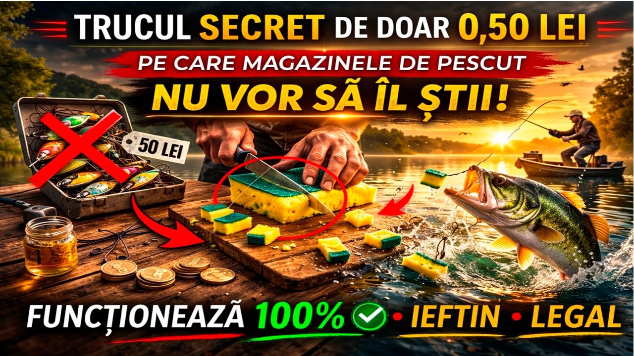 Taie un burete de bucătărie așa — Peștii atacă de 3 ori mai repede decât la momeli de 50$