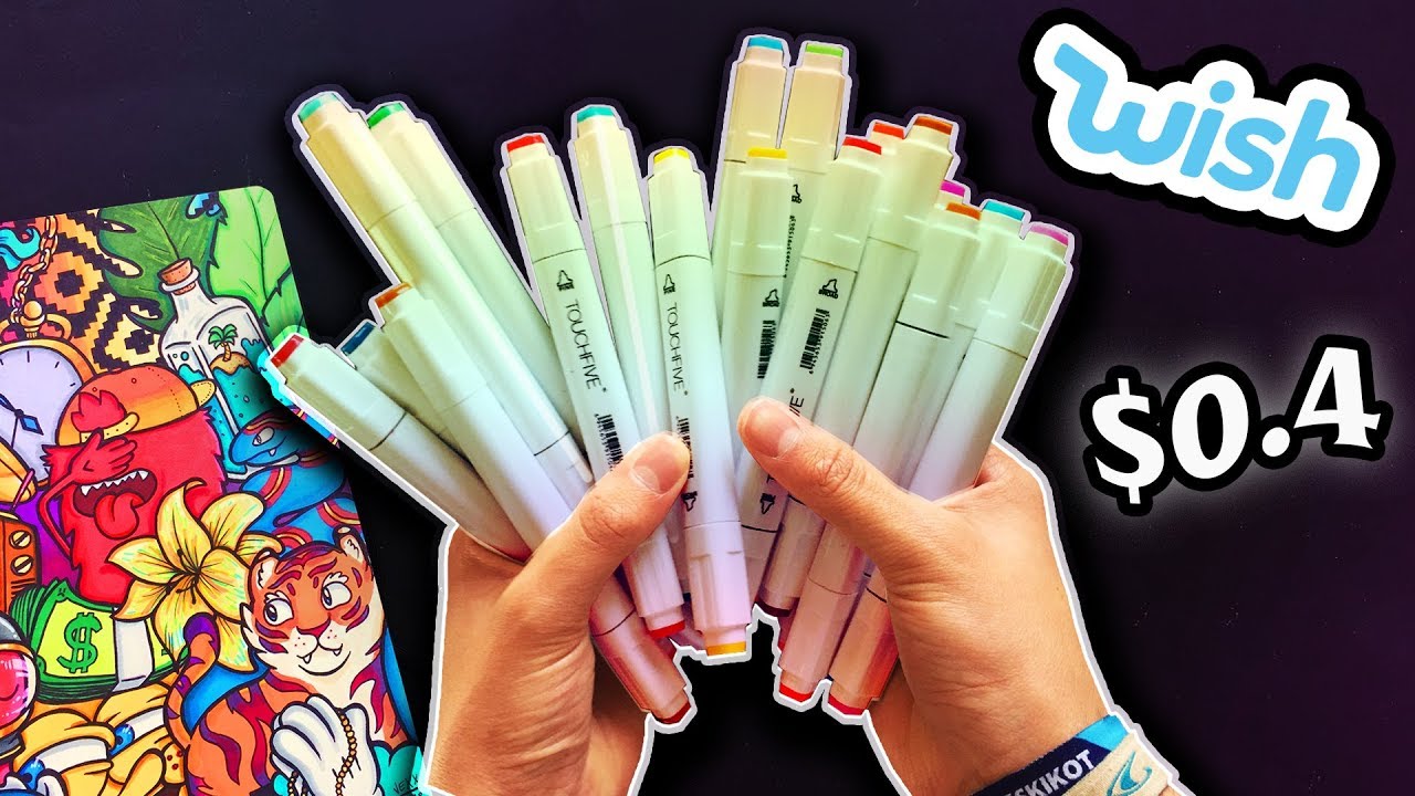 Trying CHEAP COPIC MARKER ALTERNATIVES from Wish Art Supplies 👏👏 [MARKER REVIEW #2]