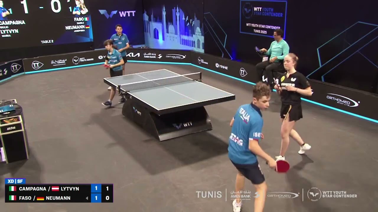 Neumann (GER)/Faso (ITA) vs Lytvyn (AUT)/Camp. (ITA) | U15 SF | 2025 WTT Youth Star Contender Tunis