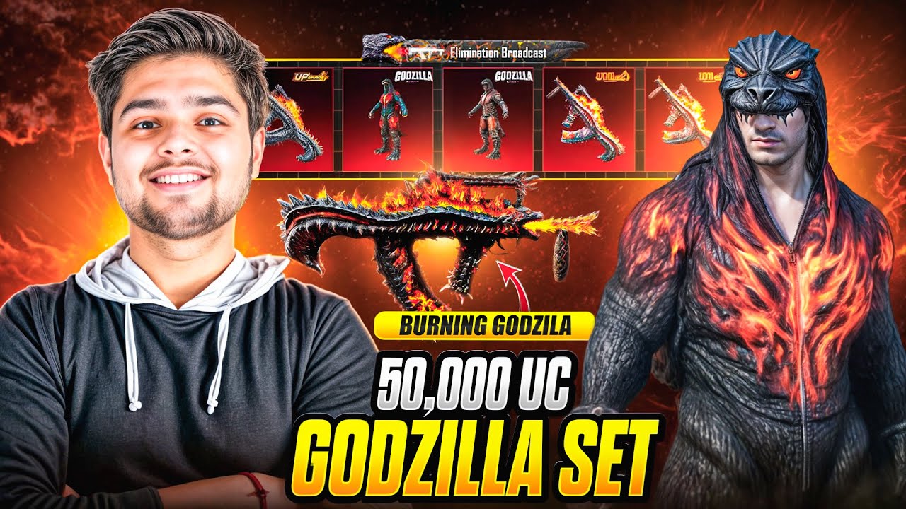Best Groza Skin 😍 50000 UC Godzilla Crate Opening | Godzilla Prize Path | Bixi op BGMI