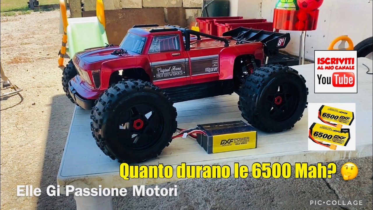 Quanto durano?Dxf Lipo Grafene 4S 6500 Mah 100C Gold Series Arrma Outcast 8S