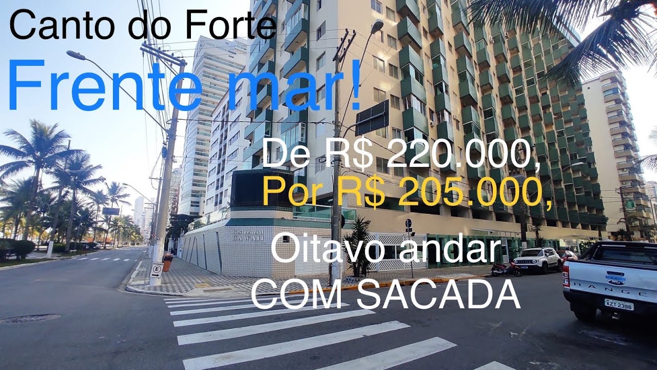 VENDIDO | FRENTE MAR no Canto do Forte, vista livre ao mar | Kitnet
