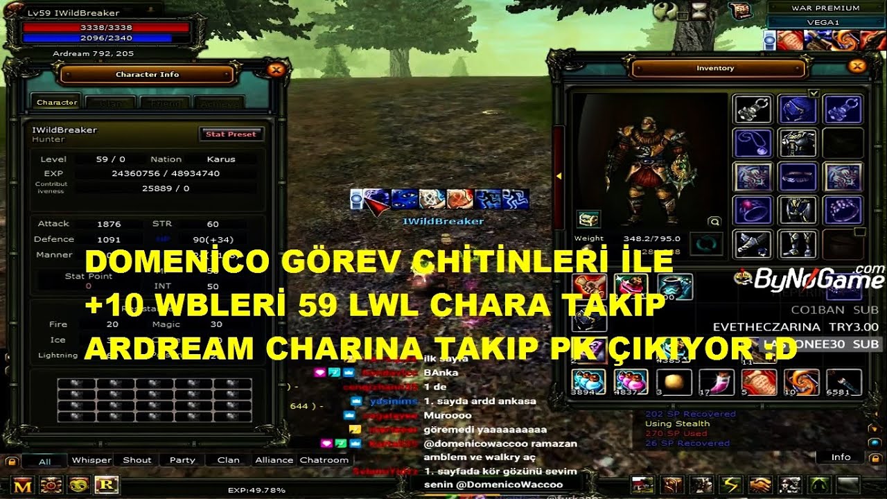 Domenico +10 Dual Wb' yi 59 LwL Ardream Charına Takıp Trol Pk Çıkıyor :D - Knight Online