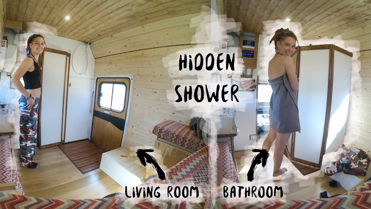 FOLDABLE SHOWER 🚿 - CLEVER VAN SHOWER DESIGN!