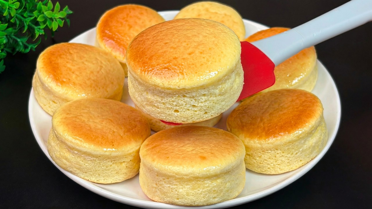 Fluffy japanische Souffl&eacute;-Pfannkuchen! Nur 1 Tasse Haferflocken! Kein Mehl und Zucker!