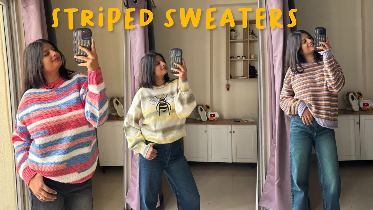 Cozy striped sweaters/pullover •Amazon finds•2026