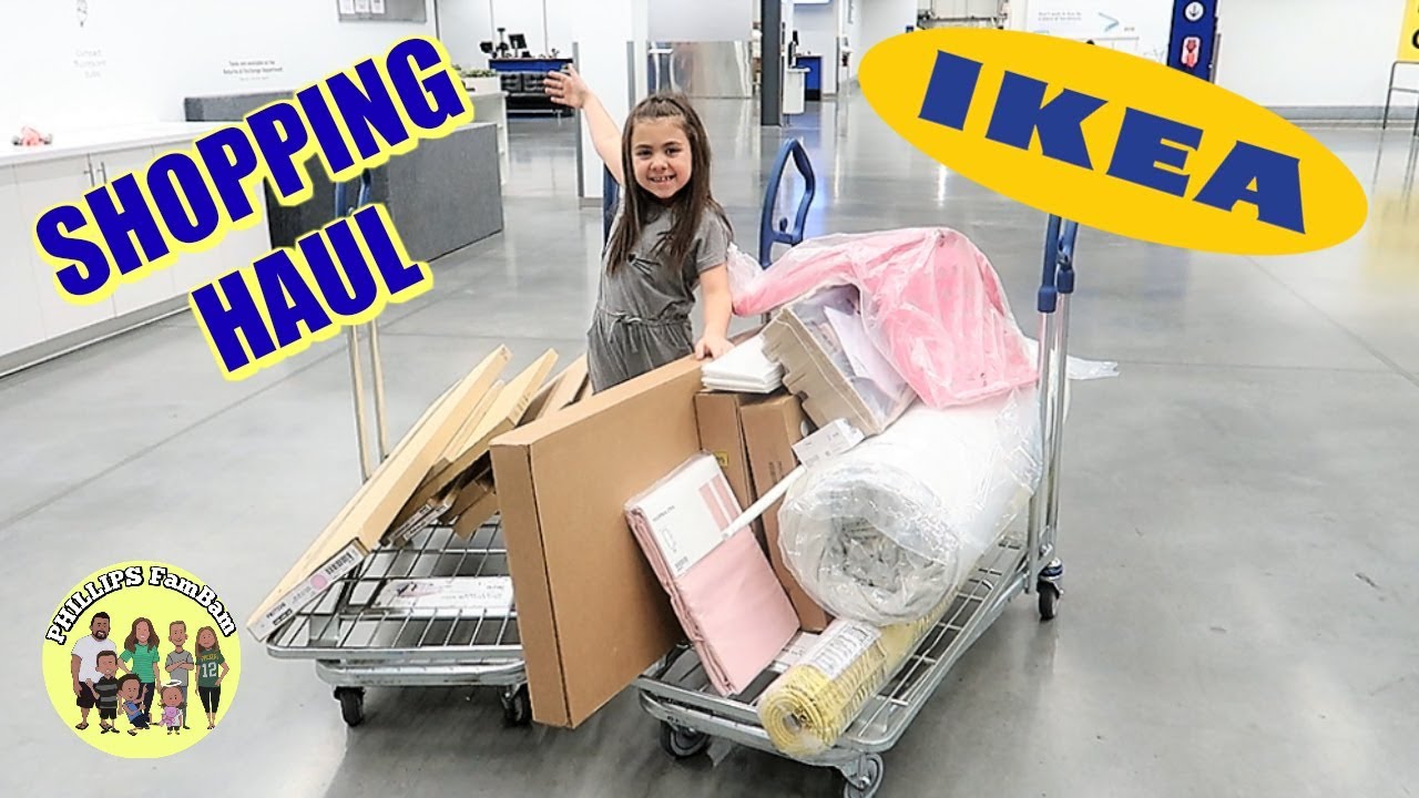 MASSIVE IKEA SHOPPING HAUL | KID SHOPPING FOR EXTREME BEDROOM MAKEOVER from IKEA | PHILLIPS FamBam