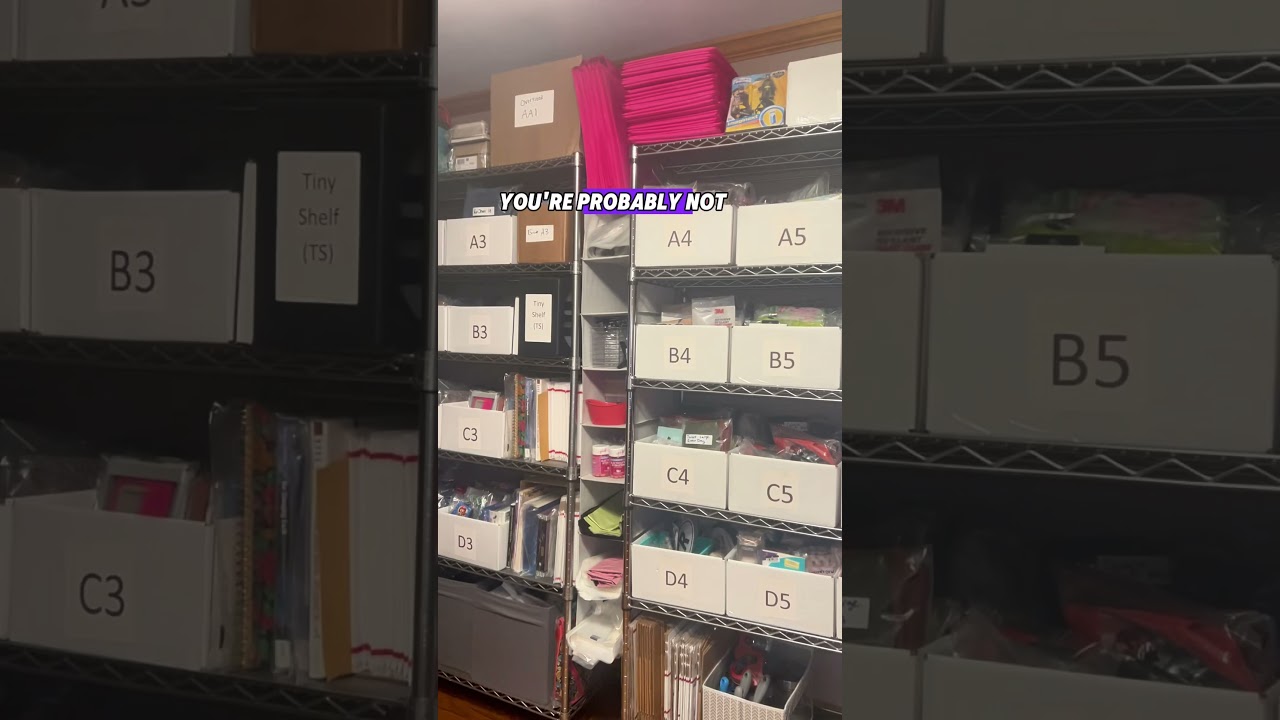 Reseller shipping supplies organization system and my inventory! #shorts #reselling #ebay #flipping