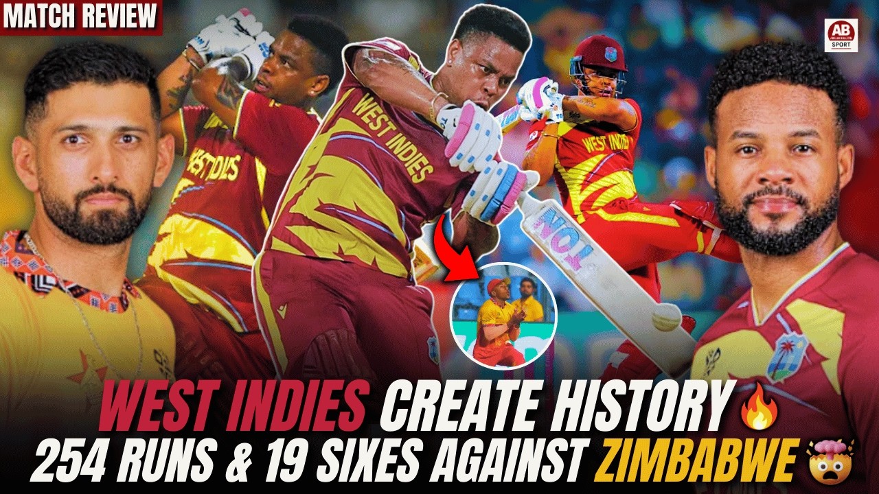 West Indies vs Zimbabwe T20 World Cup 2026 | Hetmyer WI Smash 254 in Wankhede Record Win | AB Sports