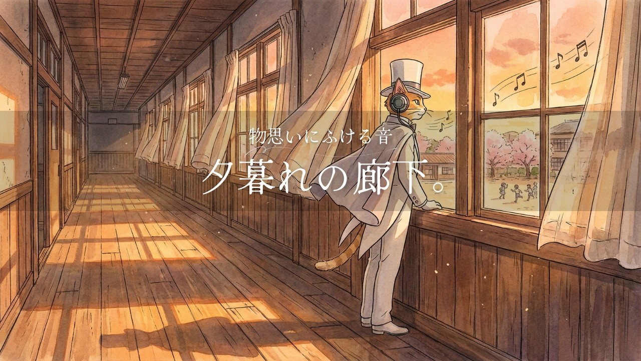 【癒しBGM】物思いにふける、夕暮れの廊下。 | relaxing BGM | Evening Chill Beats