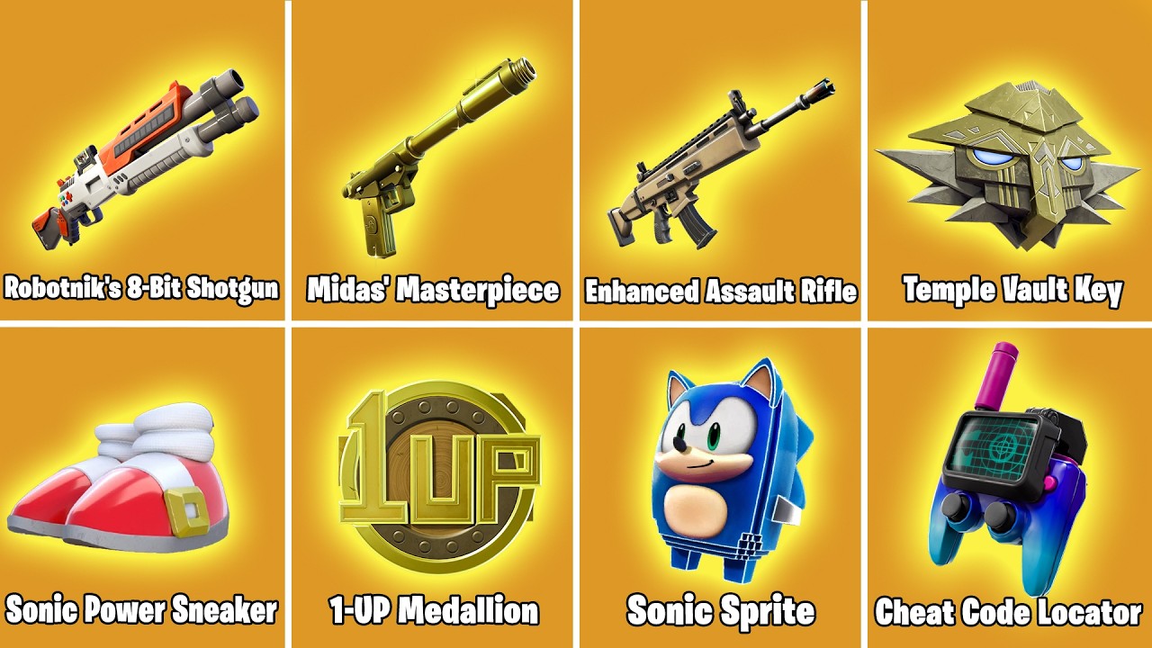 All Mythic items & Weapons in Fortnite! (Chapter 7 Season 4)