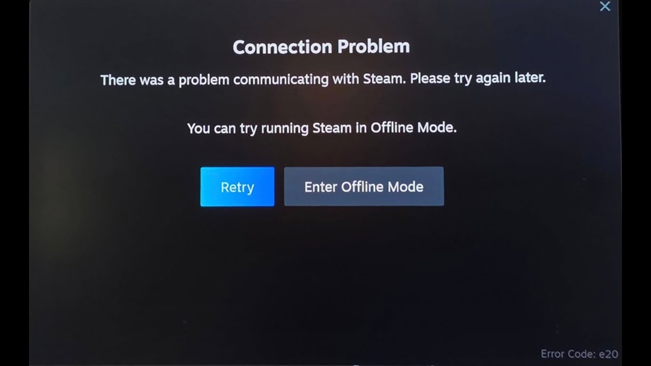 How to fix There was a problem communicating with steam. Please try again later