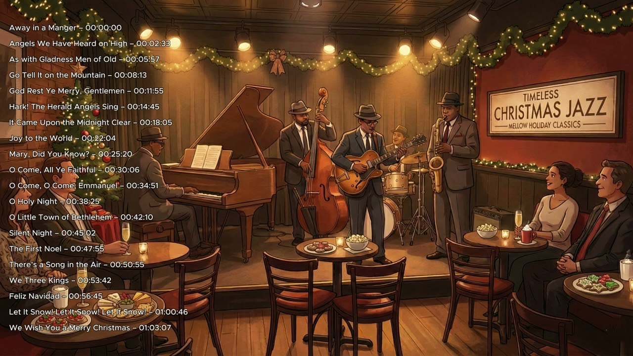 A Jazzy Christmas Lounge 🎄 | Mellow Jazz Instrumental Classics for Relaxing & Cozy Evenings