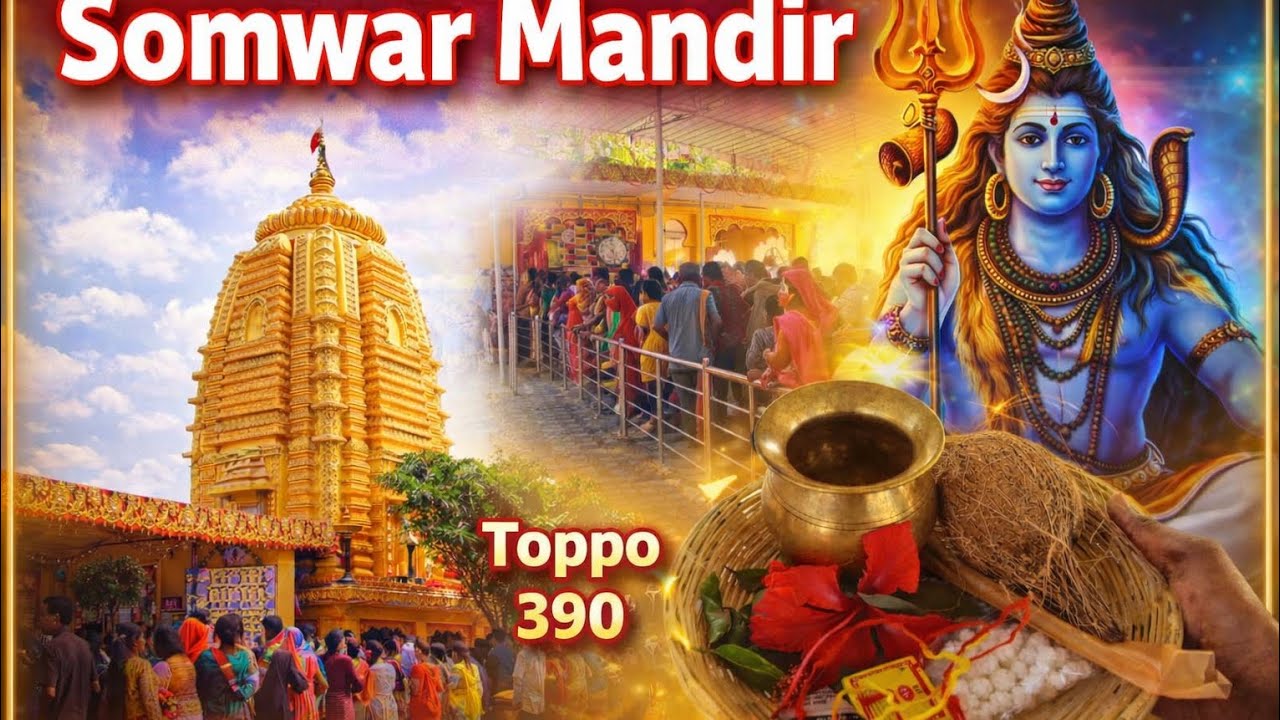 Somwar mandir, pooja vlog with Toppo390