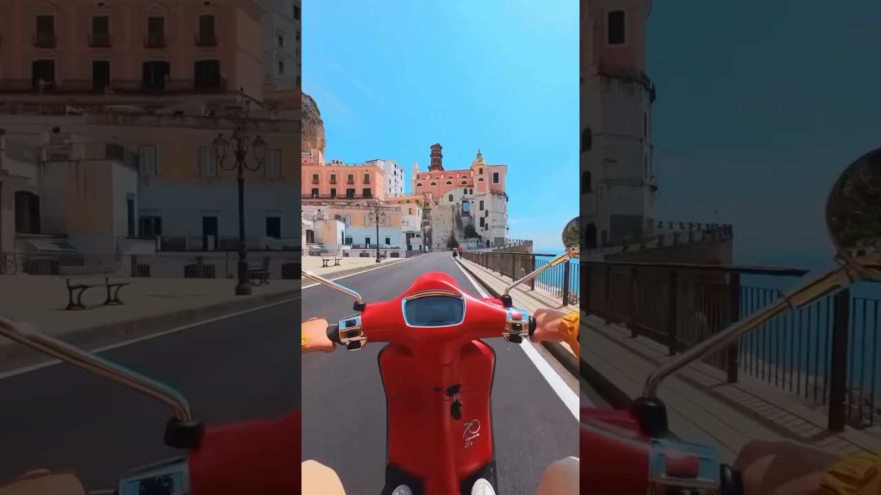 Amalfi Coast, Italy 🇮🇹 Vespa ride in the wonderful city