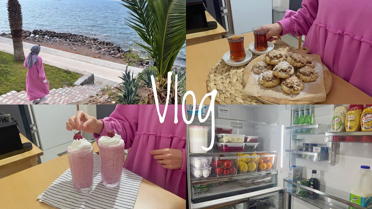 21| Тихий влог🌱| Расположение холодильника, клубничный молочный коктейль, яблочное печенье