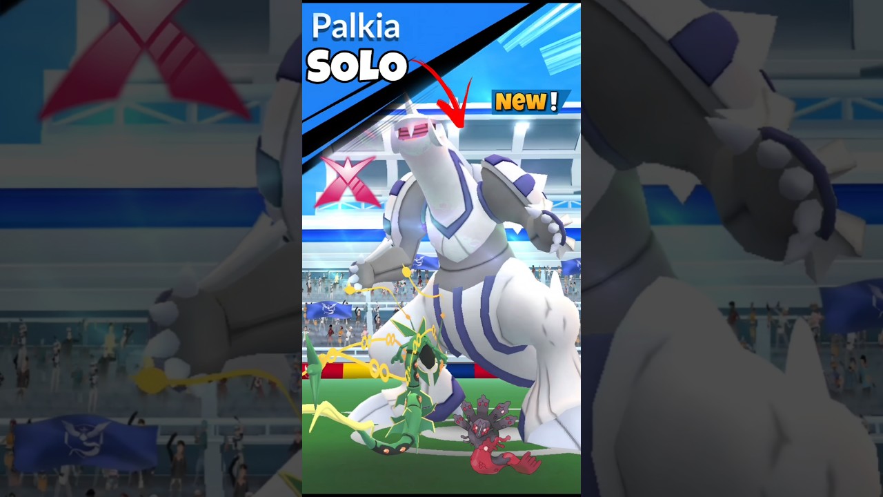 Легкое дуо✨️Рейд на Палкию с✨️Мега Рейквазой в Pokemon Go