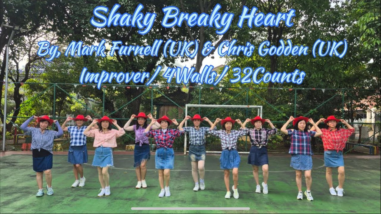 Shaky Breaky Heart Line Dance. Choreo by, Mark Furnell (UK) & Chris Godden (UK) #kenangaladies 