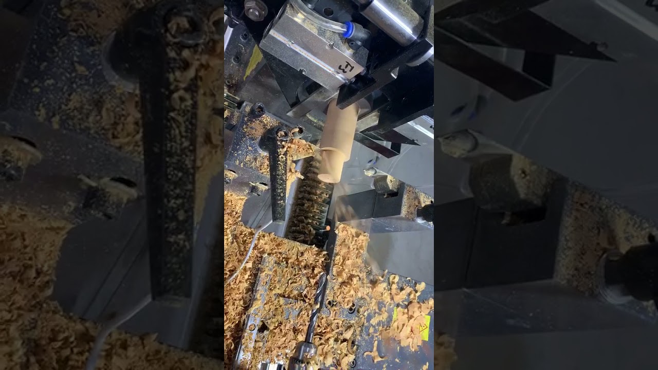 automatic feeding device for chess small wood beads columns with inner hole