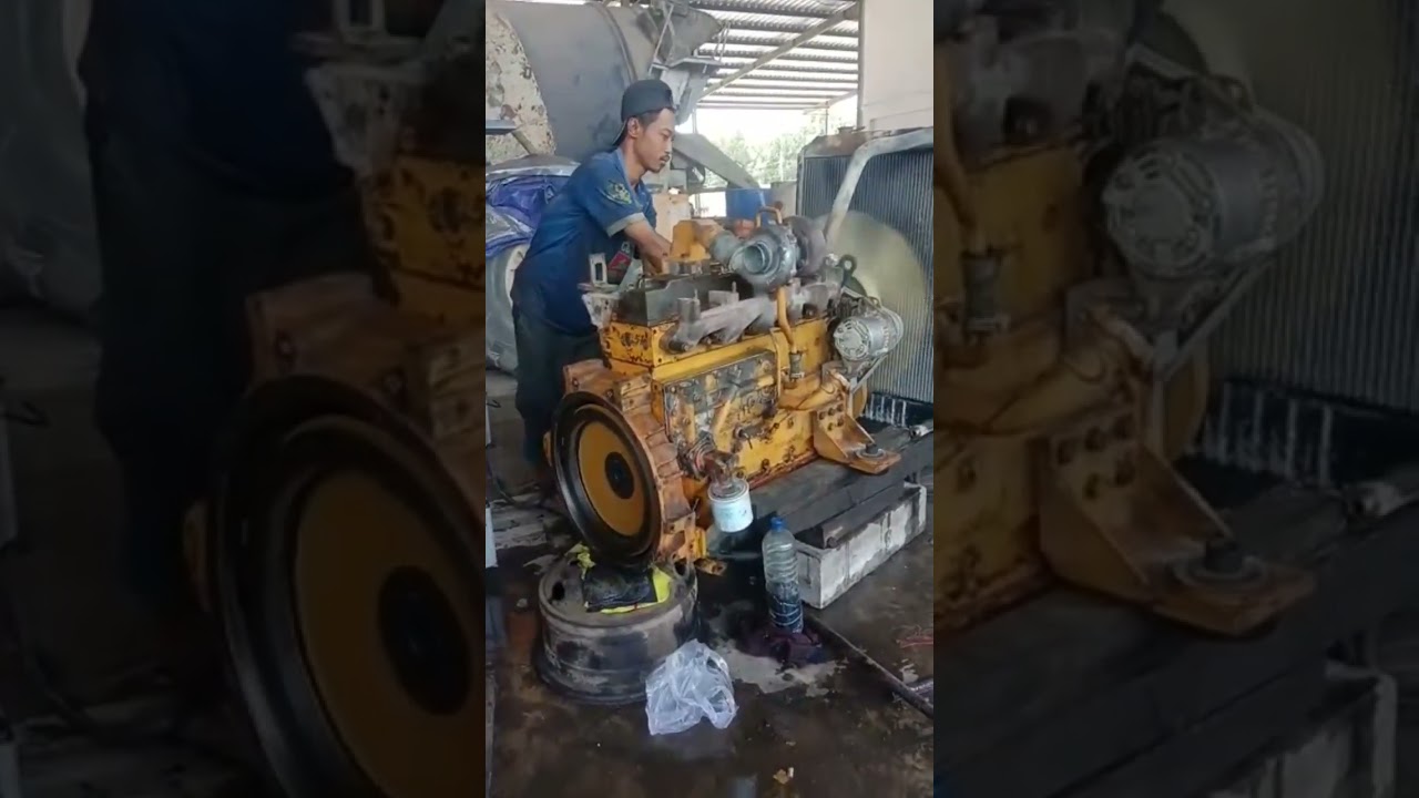 Start engine 6D19 #mekanik #engineering #loader #komatsu