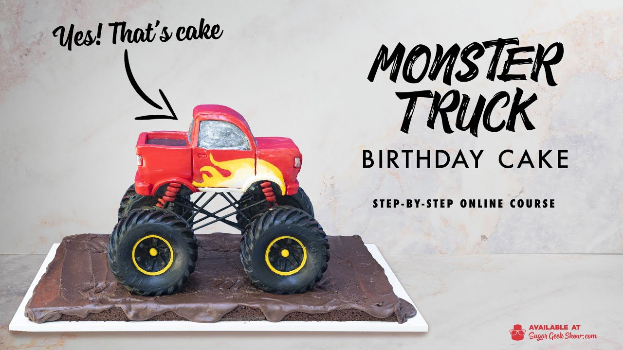 NEW ONLINE COURSE - Monster Truck Cake Tutorial - ON SUGAR GEEK SHOW