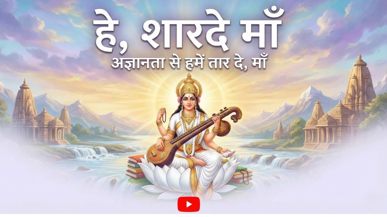 हे, शारदे माँ He Sharde Maa - Peaceful Saraswati Vandana with Full Lyrics | हे शारदे माँ