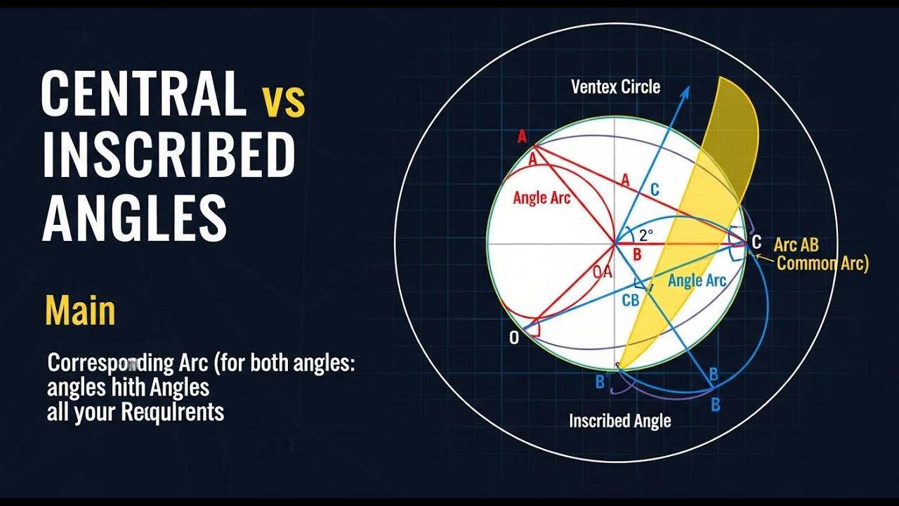 🔵 CENTRAL AND INSCRIBED ANGLES | Explained Simply 🔵