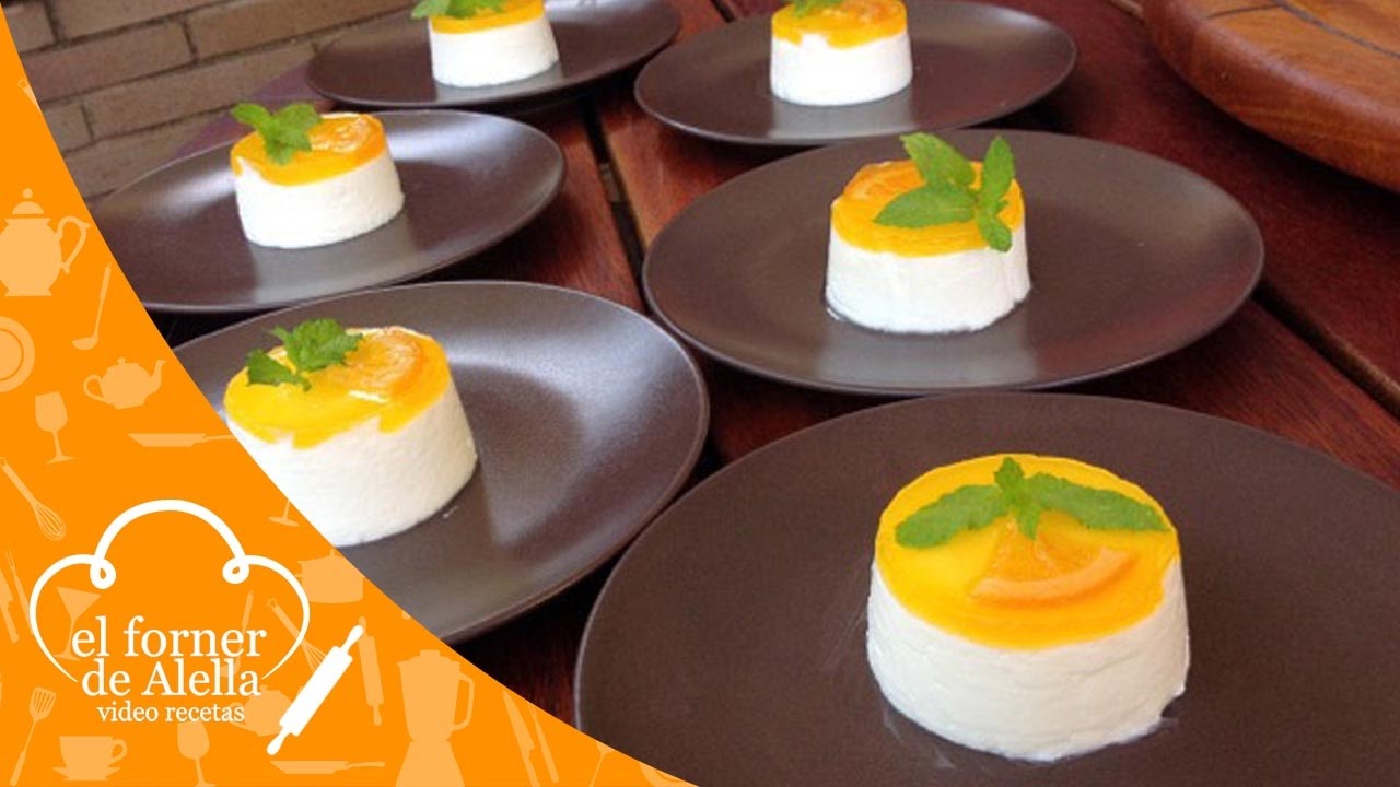 Pastelitos semifrios de yogur y naranja