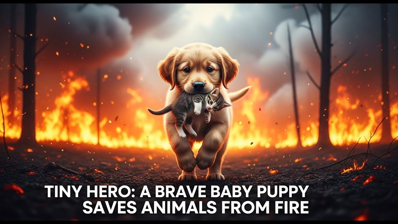 Tiny Hero: A Brave Baby Puppy Saves Animals from Fire | My Puppy Life