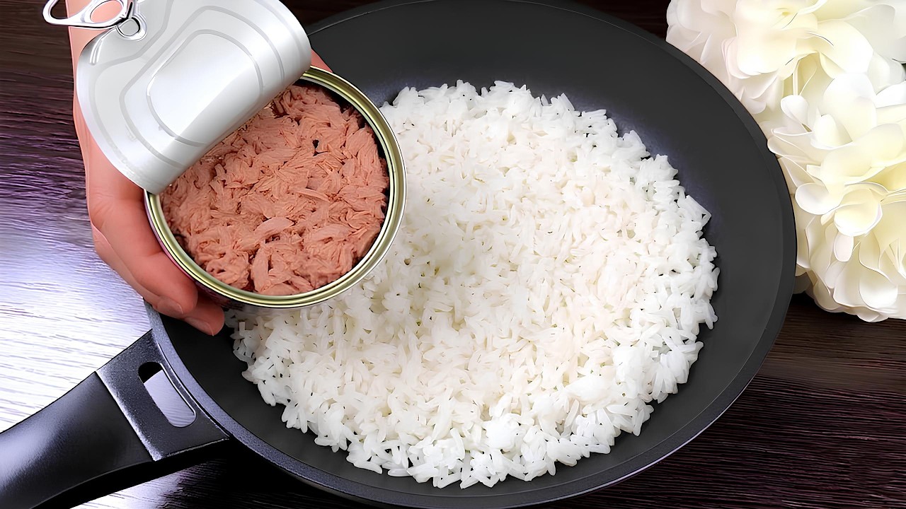 Это так вкусно, что хочется готовить его каждый день! Рис с тунцом.
