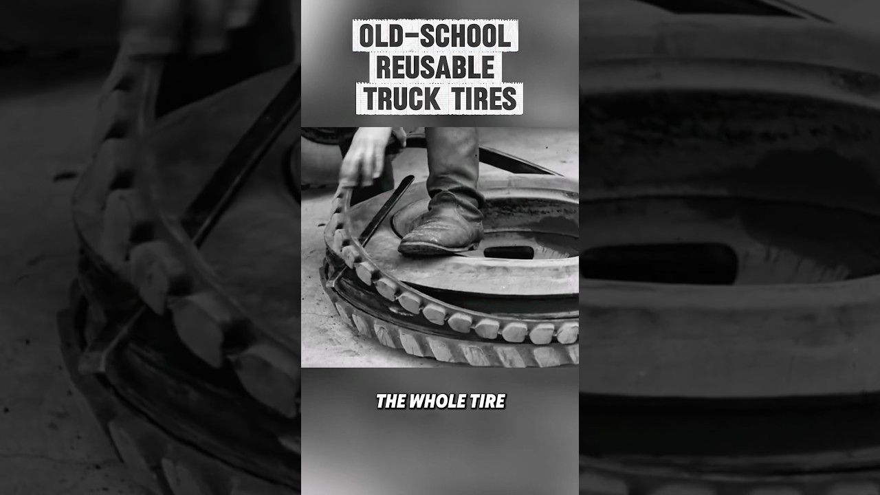 Old school reusable heavy duty truck tires from 1969s&rsquo; #trucking #tireshop #truckmechanic