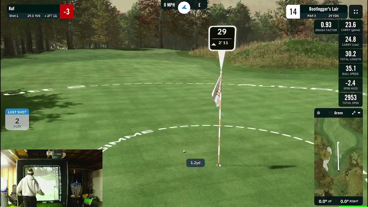 GSPro Bootlegger’s Lair Back 9 | Short Game Simulator Round (-3)