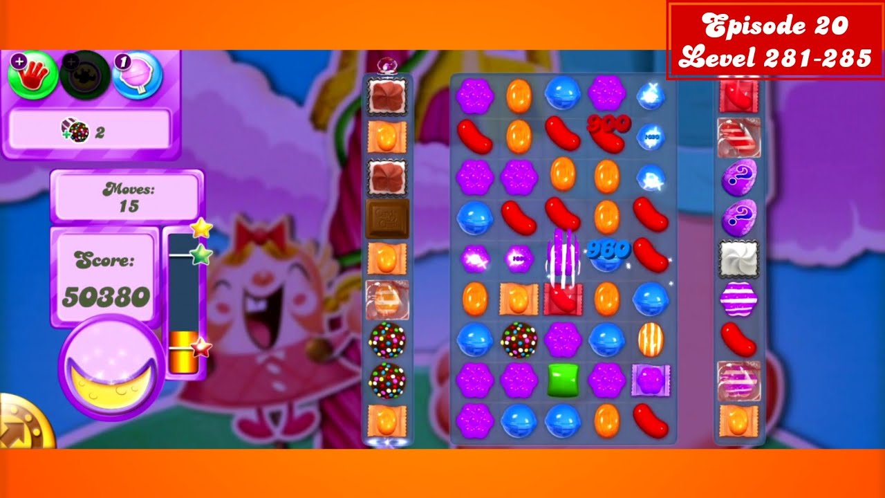 CANDY CRUSH SAGA - DREAMWORLD E20 LEVEL 281-285 FULL GAMEPLAY
