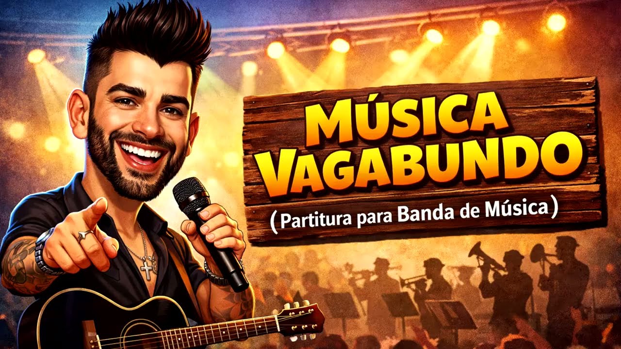 VAGABUNDOMúsica de Gustavo Lima e Luiz Fonsi Partitura para Banda de Música