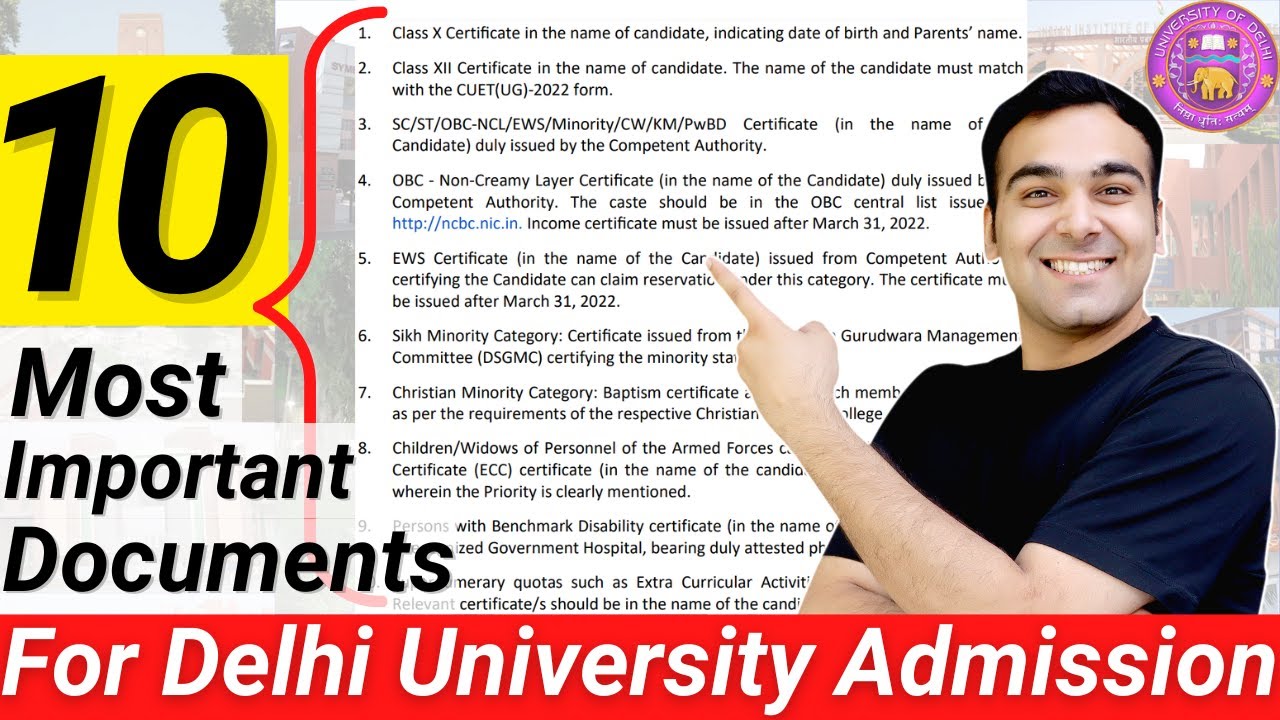 Delhi University Documents Notice🔥| Must Watch for CUET Aspirants