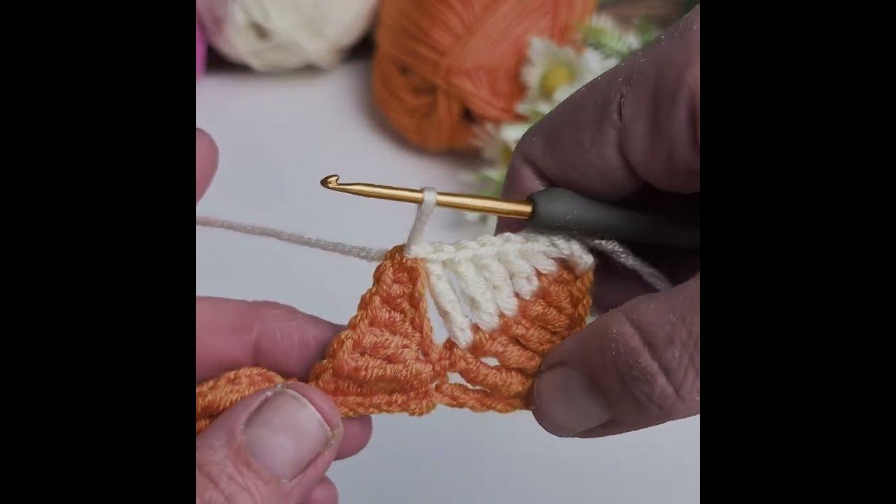 ⭐️wow⭐️ Very easy two-color crochet motif model explanation #crochet #knitting