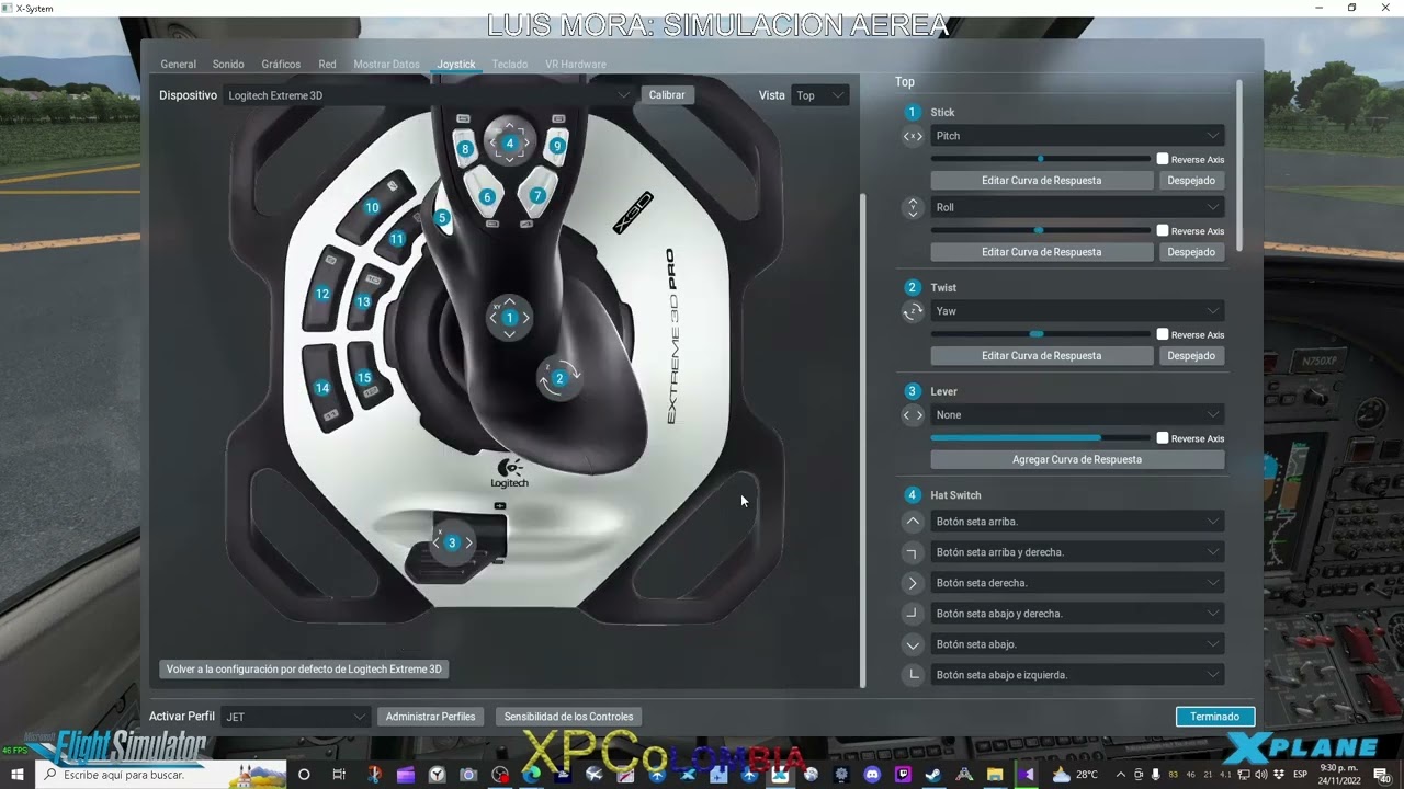 [XPLANE] Ajustar Sensibilidad al Joystick