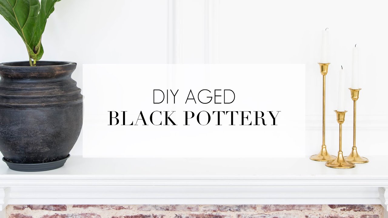 DIY Aged Black Pottery