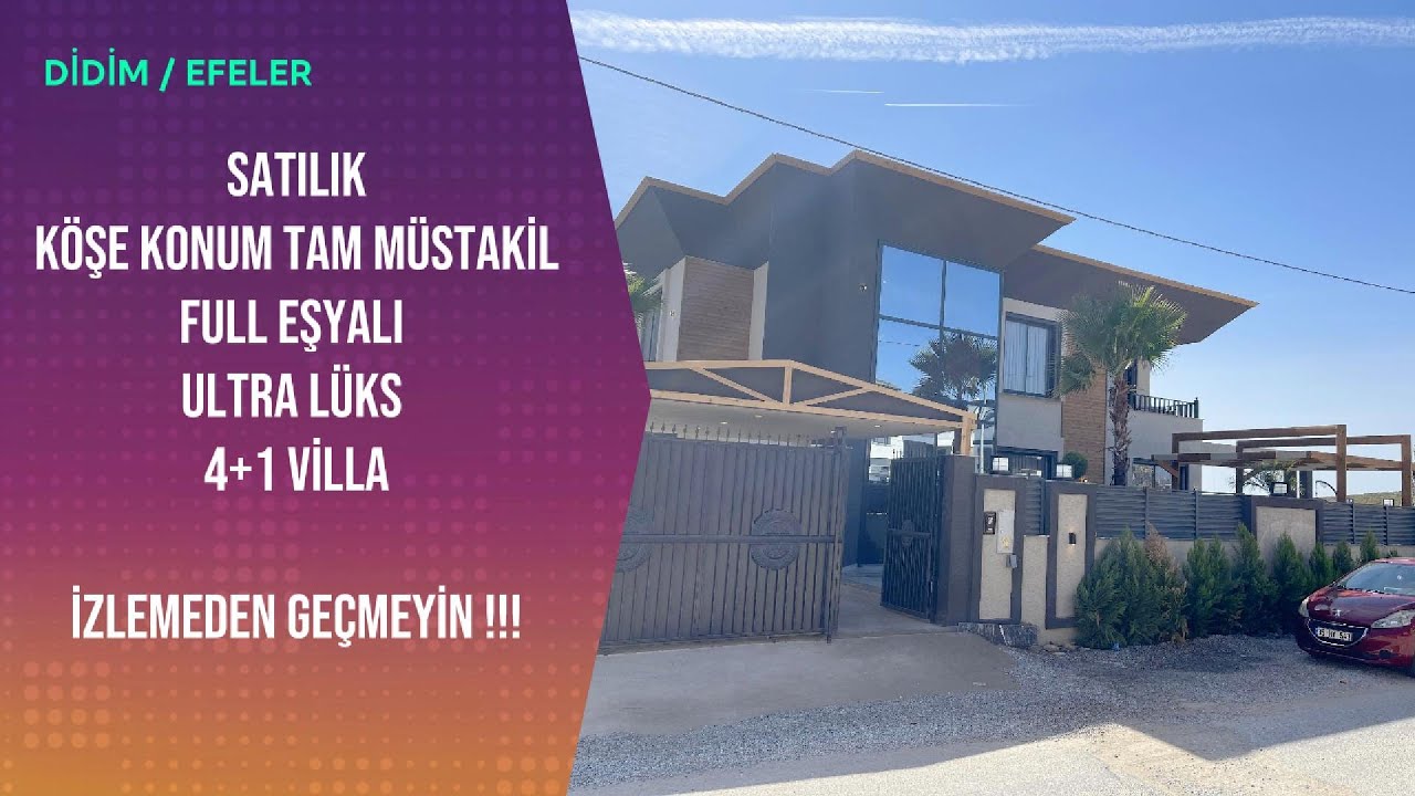 DİDİM EFELER SATILIK ULTRA LÜKS 4+1 HAVUZLU VİLLA İZLEMEDEN GEÇMEYİN