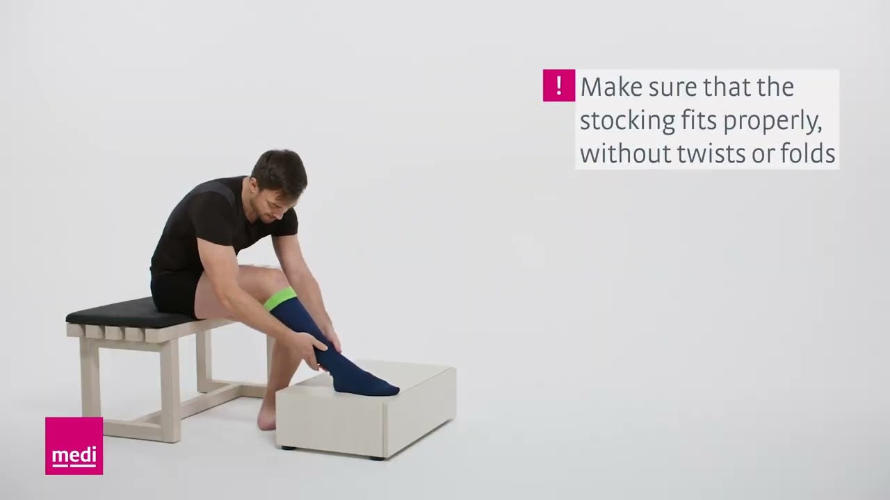 medi Rehab One Knee Stocking – Donning